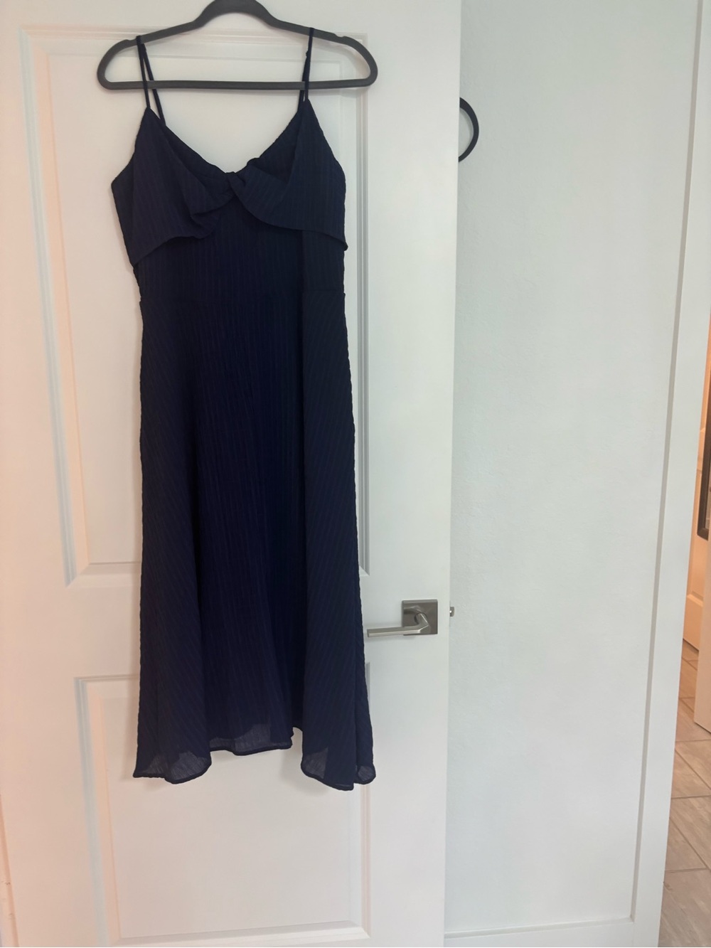 New Tahari Navy Maxi Slip Dress with Spaghetti Straps Size 10